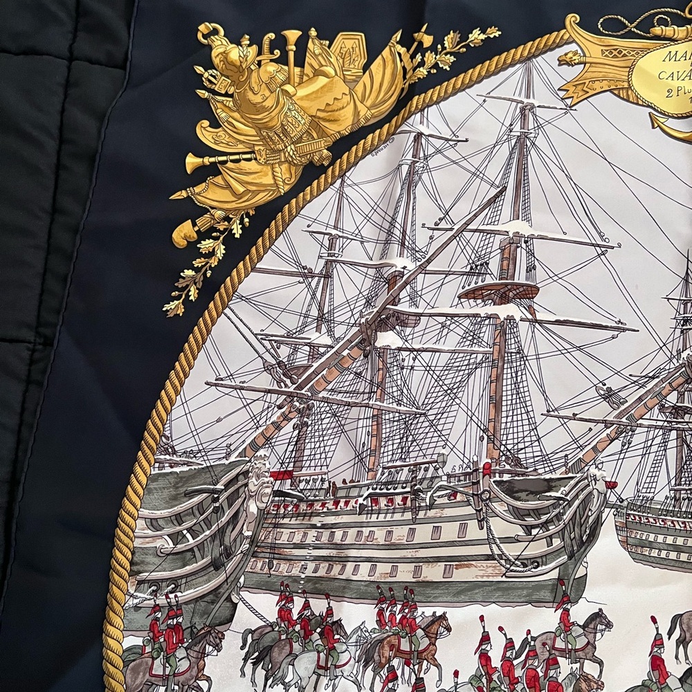 Hermès Paris “Marine et Cavalerie” Silk Scarf - Picture 6 of 10